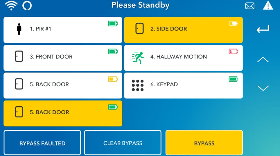 Milwaukee security system command screen.